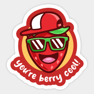 You're berry cool (on dark colors) Sticker